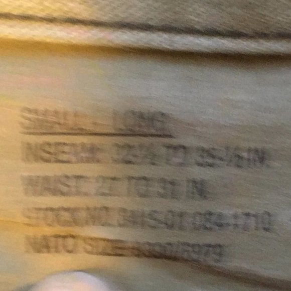 Authentic Army Pants Camouflage Woodland Fatigues Size SM Long Military Combat - Picture 10 of 12